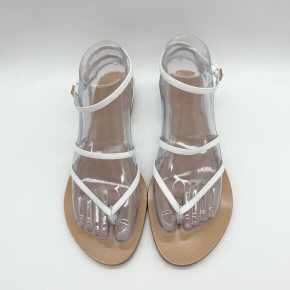 RAYE x Revolve Void Strappy Ankle Wrap Thong Sandal in White Size 8.5 Minimalist - Picture 7 of 16